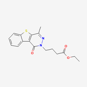 molecular formula C17H18N2O3S B7831557 ethyl 4-(4-methyl-1-oxo[1]benzothieno[2,3-d]pyridazin-2(1H)-yl)butanoate 