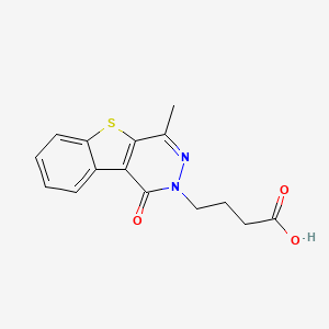 molecular formula C15H14N2O3S B7831564 4-(4-methyl-1-oxo[1]benzothieno[2,3-d]pyridazin-2(1H)-yl)butanoic acid 