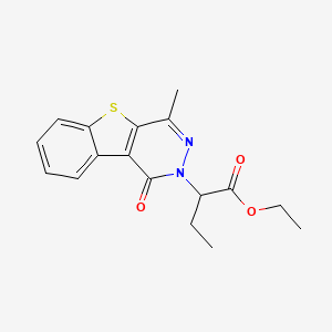molecular formula C17H18N2O3S B7831578 ethyl 2-(4-methyl-1-oxo[1]benzothieno[2,3-d]pyridazin-2(1H)-yl)butanoate 