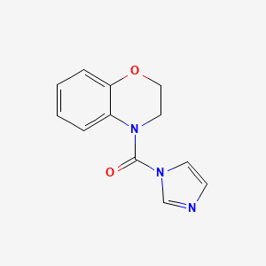 molecular formula C12H11N3O2 B7831621 4-(1H-imidazol-1-ylcarbonyl)-3,4-dihydro-2H-1,4-benzoxazine 