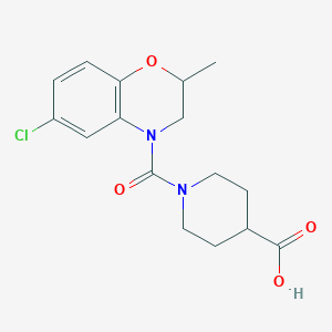 1-(6-Chloro-2-methyl-2,3-dihydro-1,4-benzoxazine-4-carbonyl)piperidine-4-carboxylic acid
