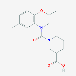 molecular formula C17H22N2O4 B7831682 1-[(2,6-dimethyl-2,3-dihydro-4H-1,4-benzoxazin-4-yl)carbonyl]piperidine-3-carboxylic acid 