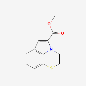 molecular formula C12H11NO2S B7831709 Methyl 2,3-dihydro[1,4]thiazino[2,3,4-hi]indole-5-carboxylate 