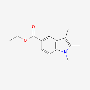 molecular formula C14H17NO2 B7831735 ethyl 1,2,3-trimethyl-1H-indole-5-carboxylate 