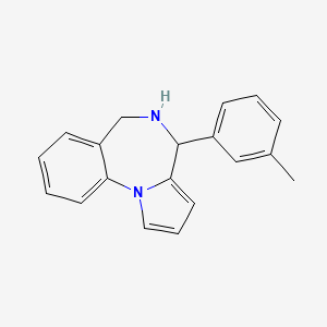 molecular formula C19H18N2 B7831742 4-(3-methylphenyl)-5,6-dihydro-4H-pyrrolo[1,2-a][1,4]benzodiazepine 
