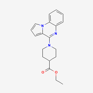molecular formula C19H21N3O2 B7831744 Ethyl 1-pyrrolo[1,2-a]quinoxalin-4-ylpiperidine-4-carboxylate 