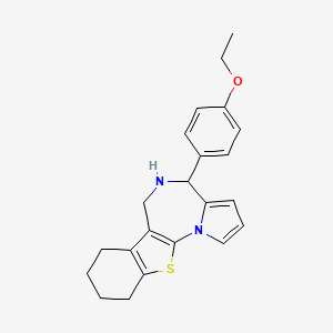 4-(4-ethoxyphenyl)-5,6,7,8,9,10-hexahydro-4H-[1]benzothieno[3,2-f]pyrrolo[1,2-a][1,4]diazepine