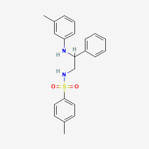 molecular formula C22H24N2O2S B7831874 4-methyl-N-{2-[(3-methylphenyl)amino]-2-phenylethyl}benzenesulfonamide 