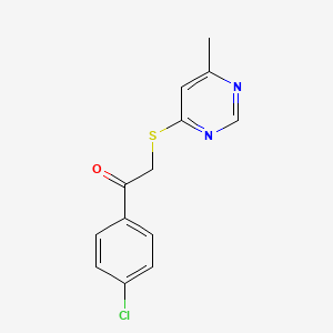 Ethanone, 1-(4-chlorophenyl)-2-[(6-methyl-4-pyrimidinyl)thio]-