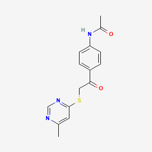 N-(4-{2-[(6-methylpyrimidin-4-yl)thio]acetyl}phenyl)acetamide
