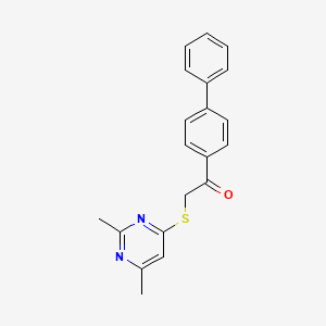 1-Biphenyl-4-yl-2-[(2,6-dimethylpyrimidin-4-yl)thio]ethanone