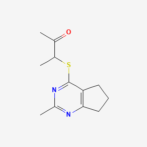 3-[(2-methyl-6,7-dihydro-5H-cyclopenta[d]pyrimidin-4-yl)thio]butan-2-one