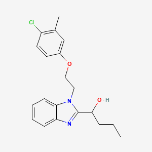 molecular formula C20H23ClN2O2 B7832358 1-{1-[2-(4-chloro-3-methylphenoxy)ethyl]-1H-benzimidazol-2-yl}butan-1-ol 