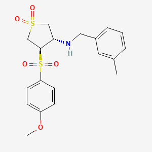 {(3S,4R)-4-[(4-methoxyphenyl)sulfonyl]-1,1-dioxidotetrahydro-3-thienyl}(3-methylbenzyl)amine