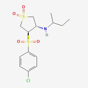 molecular formula C14H20ClNO4S2 B7832497 sec-butyl{(3S,4R)-4-[(4-chlorophenyl)sulfonyl]-1,1-dioxidotetrahydro-3-thienyl}amine 