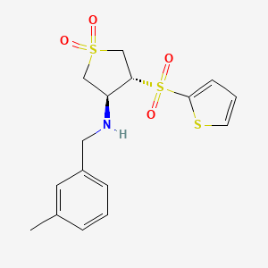 molecular formula C16H19NO4S3 B7832557 [(3S,4R)-1,1-dioxido-4-(2-thienylsulfonyl)tetrahydro-3-thienyl](3-methylbenzyl)amine 
