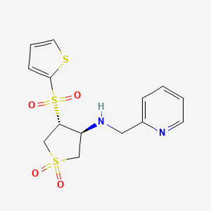 [(3S,4R)-1,1-dioxido-4-(2-thienylsulfonyl)tetrahydro-3-thienyl](pyridin-2-ylmethyl)amine