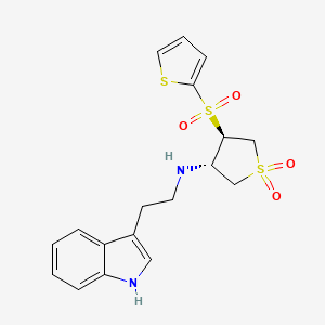 [(3S,4R)-1,1-dioxido-4-(2-thienylsulfonyl)tetrahydro-3-thienyl][2-(1H-indol-3-yl)ethyl]amine
