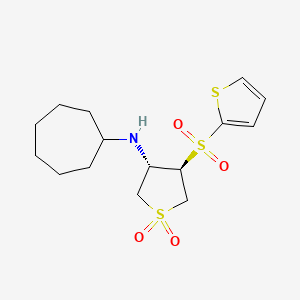 3-(CYCLOHEPTYLAMINO)-4-(2-THIENYLSULFONYL)TETRAHYDRO-1H-1LAMBDA~6~-THIOPHENE-1,1-DIONE