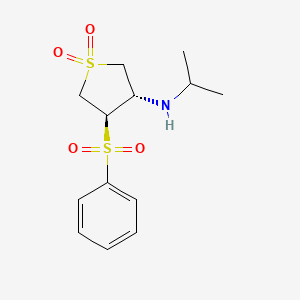 molecular formula C13H19NO4S2 B7832665 [(3S,4R)-1,1-dioxido-4-(phenylsulfonyl)tetrahydro-3-thienyl]isopropylamine 