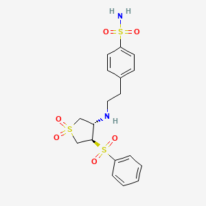 4-(2-{[(3S,4R)-1,1-dioxido-4-(phenylsulfonyl)tetrahydro-3-thienyl]amino}ethyl)benzenesulfonamide