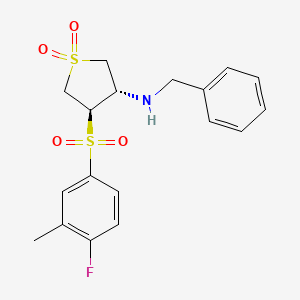 (3S,4R)-N-benzyl-4-[(4-fluoro-3-methylphenyl)sulfonyl]tetrahydrothiophen-3-amine 1,1-dioxide