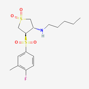 molecular formula C16H24FNO4S2 B7832943 {(3S,4R)-4-[(4-fluoro-3-methylphenyl)sulfonyl]-1,1-dioxidotetrahydro-3-thienyl}pentylamine 