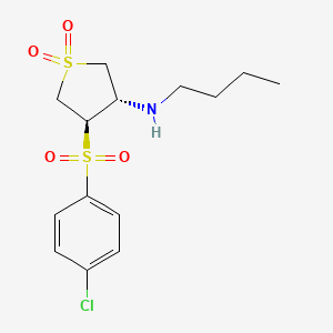 (3S,4R)-N-butyl-4-[(4-chlorophenyl)sulfonyl]tetrahydrothiophen-3-amine 1,1-dioxide