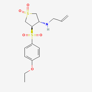 molecular formula C15H21NO5S2 B7833020 (3S,4R)-N-allyl-4-[(4-ethoxyphenyl)sulfonyl]tetrahydrothiophen-3-amine 1,1-dioxide 