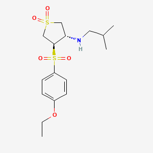 molecular formula C16H25NO5S2 B7833033 {(3S,4R)-4-[(4-ethoxyphenyl)sulfonyl]-1,1-dioxidotetrahydro-3-thienyl}isobutylamine 