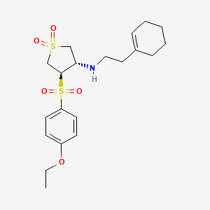 molecular formula C20H29NO5S2 B7833048 (2-cyclohex-1-en-1-ylethyl){(3S,4R)-4-[(4-ethoxyphenyl)sulfonyl]-1,1-dioxidotetrahydro-3-thienyl}amine 