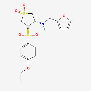 molecular formula C17H21NO6S2 B7833070 {(3S,4R)-4-[(4-ethoxyphenyl)sulfonyl]-1,1-dioxidotetrahydro-3-thienyl}(2-furylmethyl)amine 