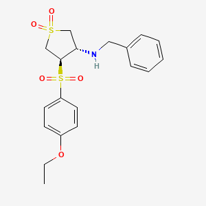 (3S,4R)-N-benzyl-4-[(4-ethoxyphenyl)sulfonyl]tetrahydrothiophen-3-amine 1,1-dioxide