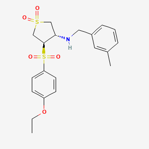 molecular formula C20H25NO5S2 B7833082 {(3S,4R)-4-[(4-ethoxyphenyl)sulfonyl]-1,1-dioxidotetrahydro-3-thienyl}(3-methylbenzyl)amine 