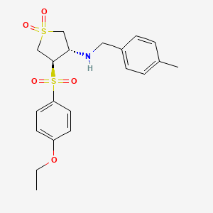 molecular formula C20H25NO5S2 B7833088 {(3S,4R)-4-[(4-ethoxyphenyl)sulfonyl]-1,1-dioxidotetrahydro-3-thienyl}(4-methylbenzyl)amine 
