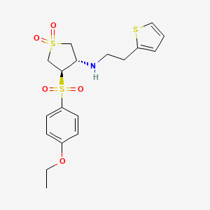 {(3S,4R)-4-[(4-ethoxyphenyl)sulfonyl]-1,1-dioxidotetrahydro-3-thienyl}[2-(2-thienyl)ethyl]amine
