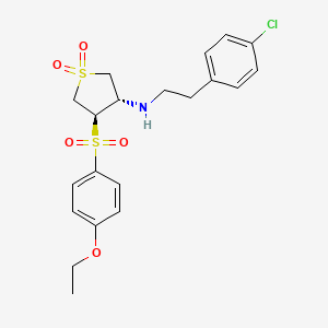 molecular formula C20H24ClNO5S2 B7833149 [2-(4-chlorophenyl)ethyl]{(3S,4R)-4-[(4-ethoxyphenyl)sulfonyl]-1,1-dioxidotetrahydro-3-thienyl}amine 