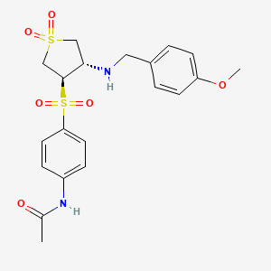 N-[4-({(3R,4S)-4-[(4-methoxybenzyl)amino]-1,1-dioxidotetrahydro-3-thienyl}sulfonyl)phenyl]acetamide