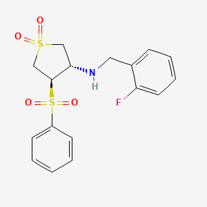 [(3S,4R)-1,1-dioxido-4-(phenylsulfonyl)tetrahydro-3-thienyl](2-fluorobenzyl)amine