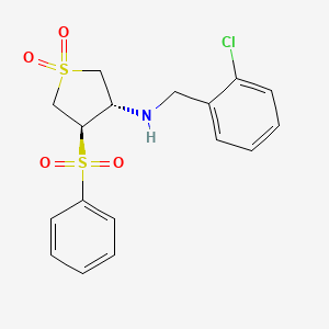 (2-chlorobenzyl)[(3S,4R)-1,1-dioxido-4-(phenylsulfonyl)tetrahydro-3-thienyl]amine