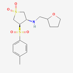 {(3S,4R)-4-[(4-methylphenyl)sulfonyl]-1,1-dioxidotetrahydro-3-thienyl}(tetrahydrofuran-2-ylmethyl)amine
