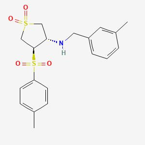molecular formula C19H23NO4S2 B7833329 (3S,4R)-N-(3-methylbenzyl)-4-[(4-methylphenyl)sulfonyl]tetrahydrothiophen-3-amine 1,1-dioxide 
