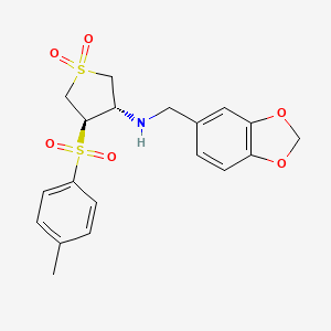 (1,3-benzodioxol-5-ylmethyl){(3S,4R)-4-[(4-methylphenyl)sulfonyl]-1,1-dioxidotetrahydro-3-thienyl}amine