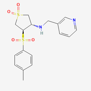 molecular formula C17H20N2O4S2 B7833368 {(3S,4R)-4-[(4-methylphenyl)sulfonyl]-1,1-dioxidotetrahydro-3-thienyl}(pyridin-3-ylmethyl)amine 