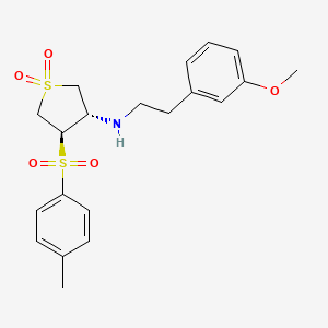 [2-(3-methoxyphenyl)ethyl]{(3S,4R)-4-[(4-methylphenyl)sulfonyl]-1,1-dioxidotetrahydro-3-thienyl}amine