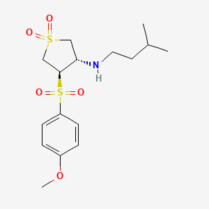 {(3S,4R)-4-[(4-methoxyphenyl)sulfonyl]-1,1-dioxidotetrahydro-3-thienyl}(3-methylbutyl)amine
