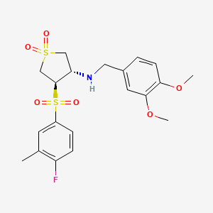 REL-(3R,4S)-N-(3,4-DIMETHOXYBENZYL)-4-[(4-FLUORO-3-METHYLPHENYL)SULFONYL]TETRAHYDRO-3-THIOPHENAMINE 1,1-DIOXIDE