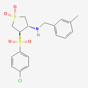 (3R4S)-3-(4-CHLOROBENZENESULFONYL)-4-{[(3-METHYLPHENYL)METHYL]AMINO}-1LAMBDA6-THIOLANE-11-DIONE