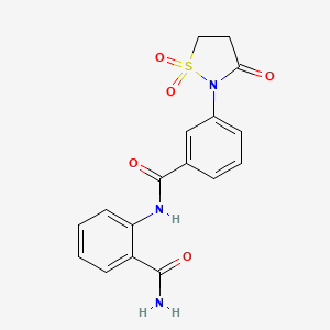 2-{[3-(1,1-Dioxido-3-oxoisothiazolidin-2-yl)benzoyl]amino}benzamide