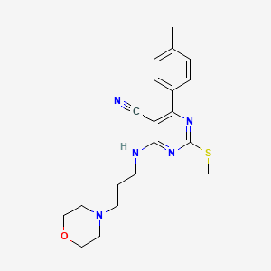 molecular formula C20H25N5OS B7833894 4-(4-Methylphenyl)-2-(methylthio)-6-[(3-morpholin-4-ylpropyl)amino]pyrimidine-5-carbonitrile 